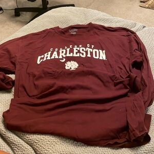 Burgundy College of Charleston long sleeve